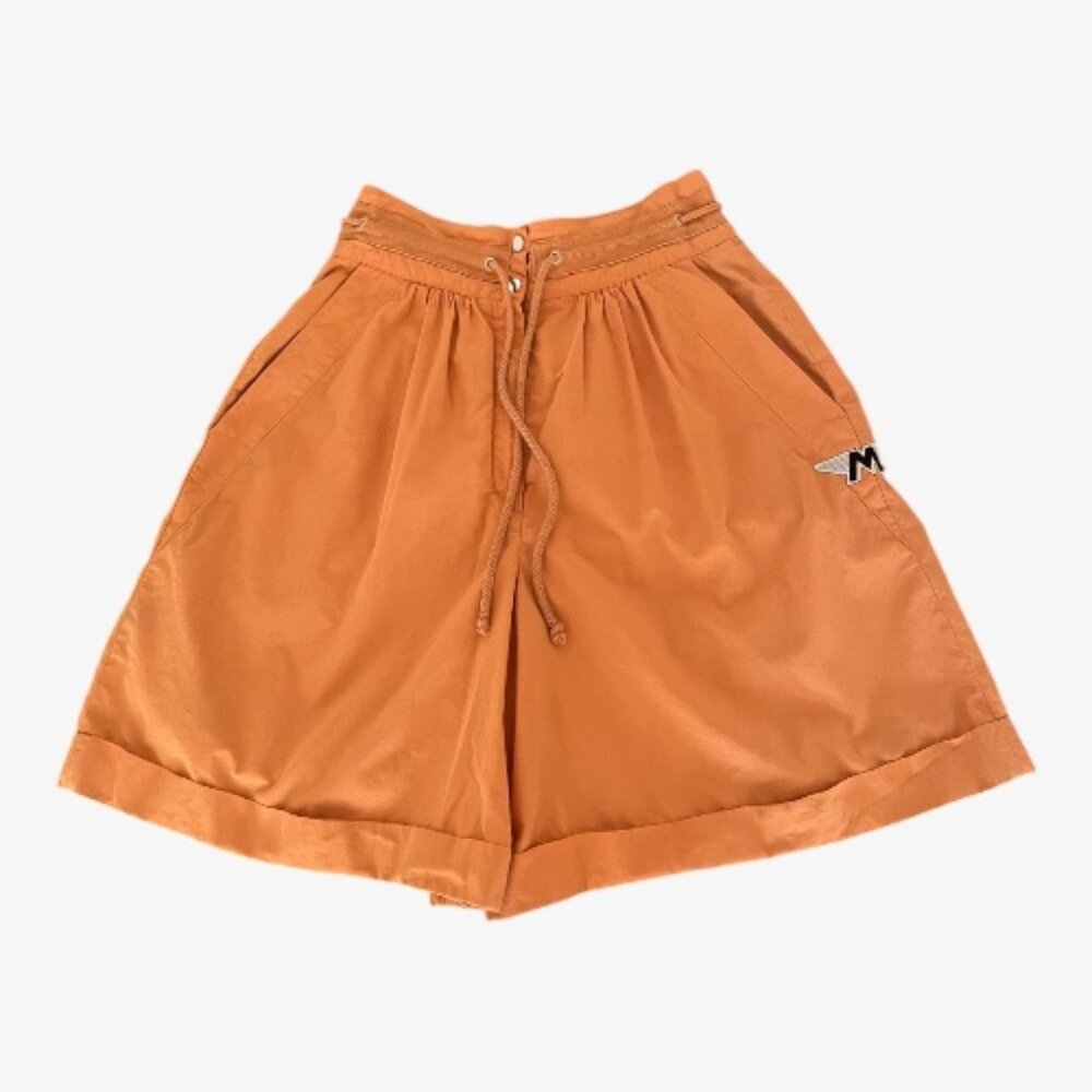 Vintage orange  hight wais nautical cotton shorts